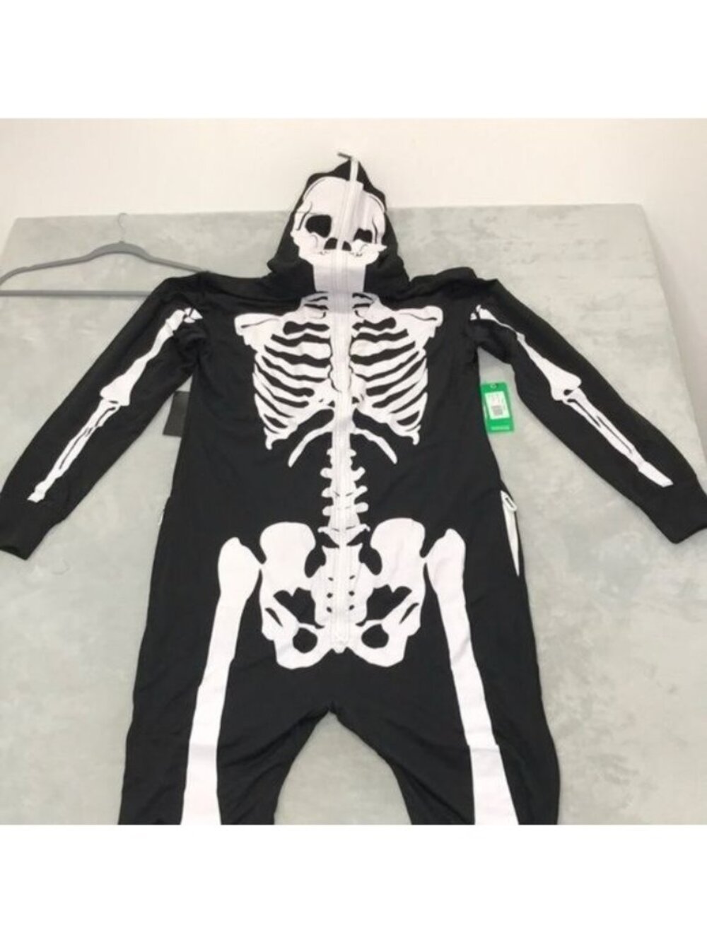 Tipsy Elves Full Body Unisex Skelton Zip up Costume New with flaws